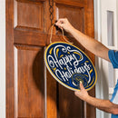 Milwaukee Brewers Holiday Round Door Decor with Hanging Rope, 18x18