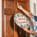 VivaStyle Festive Foliage Wood Door Decor, "Merry Christmas", 18"