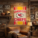 Kansas City Chiefs, Canvas Wall Tapestry, Medium, 36x24
