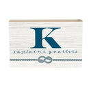 Coastal Wooden Plock Monogram Captain 12x8" K K