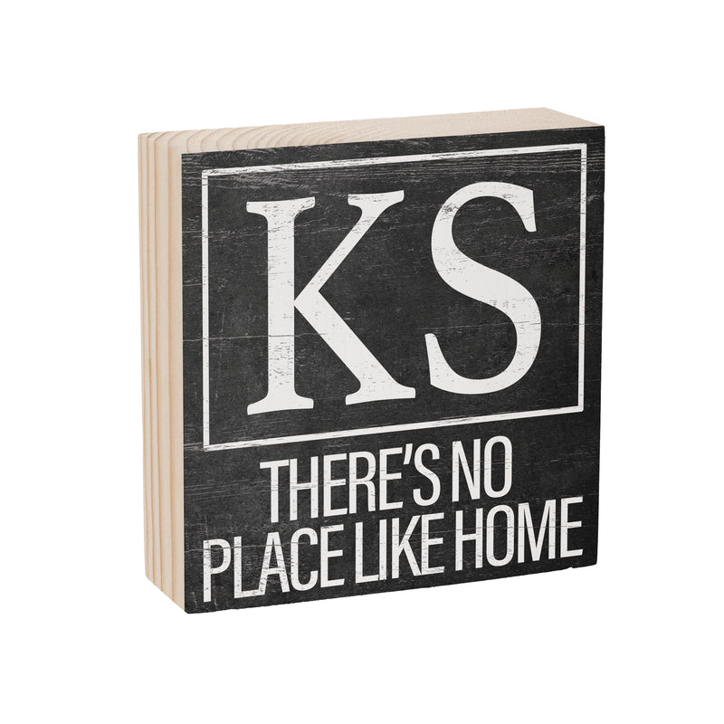 State Wooden Plock Kansas 6x6"