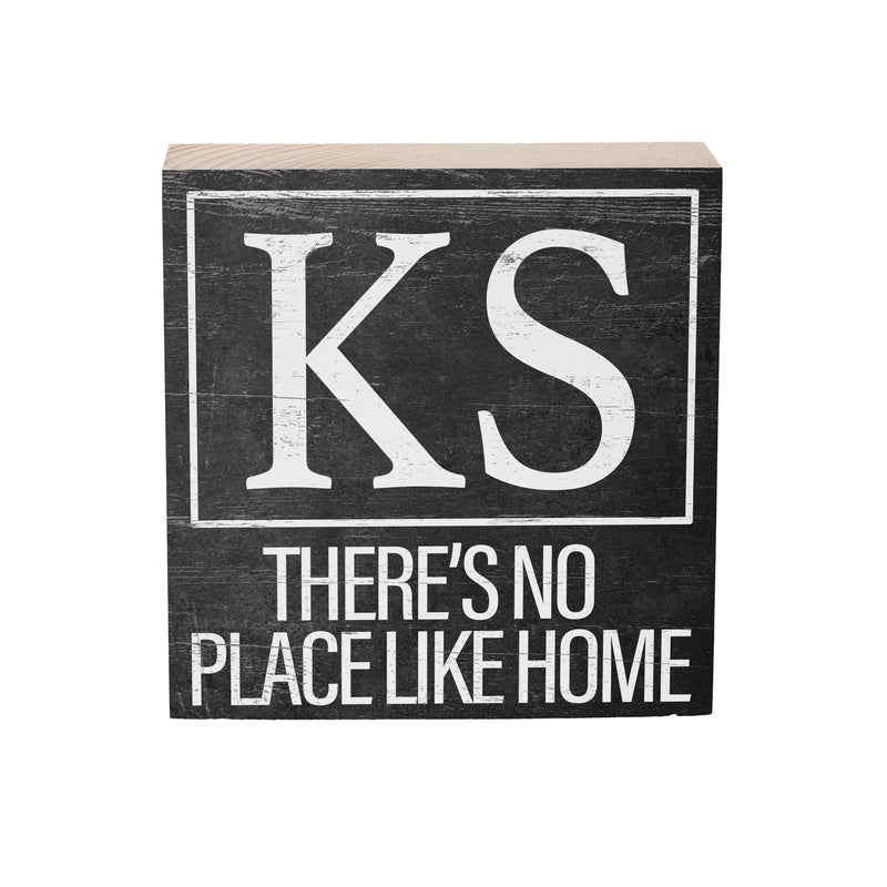 State Wooden Plock Kansas 6x6"