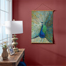 Seaside Retreat Indoor Wall Decor Canvas Tapestry, Peacock 36"x24" Canvas Tapestry