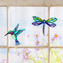 Cottage Garden Hanging Charm, Hummingbird & Dragonfly, Asst of 2, Display