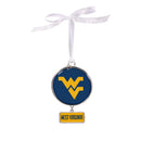 West Virginia University Shaped Metal Ornament
