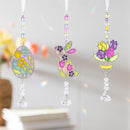 Hop Into Spring Hanging Charm, Metal Bunny, Egg and Flower, Display, Asst of 3