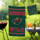 Minnesota Wild Quick Dry 1pc Kitchen Towel and 1pc Dish Cloth Kitchen Gift Set