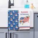 Red, White, & Bloom Kitchen Towel Patriotic Tea Towel Set, 4 Asst Sets of 2, 12 Sets Total