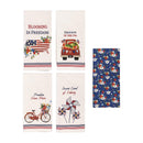 Red, White, & Bloom Kitchen Towel Patriotic Tea Towel Set, 4 Asst Sets of 2, 12 Sets Total