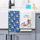Red, White, & Bloom Kitchen Towel Patriotic Tea Towel Set, 4 Asst Sets of 2, 12 Sets Total