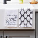 Just For Laughs Kitchen Towel Mom Tea Towel Set Program, 4 Asst Sets of 2, 12 Sets Total