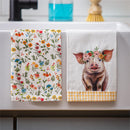 Hillside Pasture Kitchen Towel Farm Animal Tea Towel Set, 4 Asst Sets of 2, 12 Sets Total