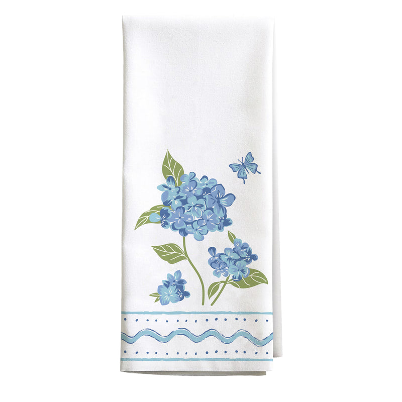 VivaStyle Kitchen Towel, Hydrangea Printed Tea Towel, Set of 2