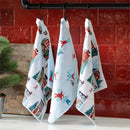 Heartfelt Cheer Lodge Kitchen Towel Quick Dry Dish Cloth, 10"x10", Set of 3