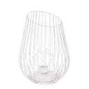 VivaStyle LED Metal Lantern, White, 9"H
