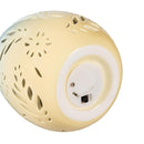 Hop Into Spring LED Table Decor Ceramic Egg with Floral Cut Outs, 5"H, Asst of 2, CDU