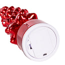 Heartfelt Cheer LED Table Decor Glass Tree with Rotating Base, Red, 15.75"H