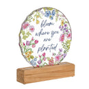 Hop Into Spring LED Table Decor, Acrylic Bloom Where you are planted, 7"H