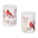 Memorial LED Candle with Flickering Flame, Cardinal, 3" x 4", Color Box