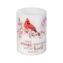 Memorial LED Candle with Flickering Flame, Cardinal, 3" x 4", Color Box