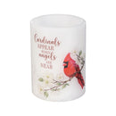 Memorial LED Candle with Flickering Flame, Cardinal, 3" x 4", Color Box