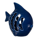 Seaside Retreat LED Table Decor, Ceramic Fish with Cutouts, 6.7"H, Asst of 2