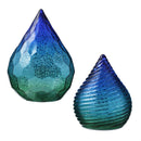 Cottage Garden LED Table Decor Glass Ombre Teardrop, Set of 2