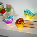 Cottage Garden LED Table Decor Glass Bird, 5.5", Asst of 3
