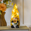 Cottage Garden LED Table Decor, Resin Bee Gnome,7.8"H