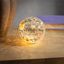 Simple Blessings LED Table Decor Crackled Glass Hand Painted Globe, 4", CDU