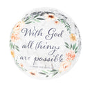 Simple Blessings LED Table Decor Crackled Glass Hand Painted Globe, 4", CDU