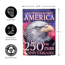 250th Anniversary Let Freedom Ring Lustre House Flag