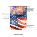American Classic Fireworks Lustre House Flag