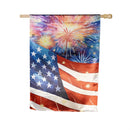 American Classic Fireworks Lustre House Flag