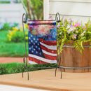 American Classic Fireworks Lustre Garden Flag