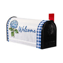Welcome Blue Hydrangea Mailbox Cover
