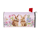 Hop Into Spring Bunny Pair Mailbox Cover