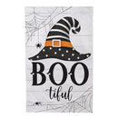 Boo-tiful Witch Hat Moire Flag House