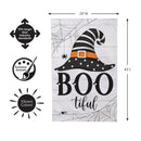 Boo-tiful Witch Hat Moire Flag House