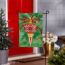 Elegant Red Ornament Moire Flag Garden