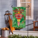 Elegant Red Ornament Moire Flag Garden
