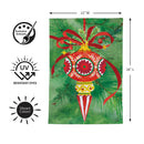 Elegant Red Ornament Moire Flag Garden