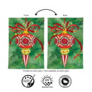 Elegant Red Ornament Moire Flag Garden