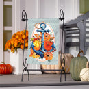 Anchored in Fall Moire Flag Garden