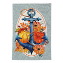 Anchored in Fall Moire Flag Garden