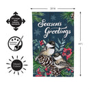 Seasonal Chickadee Couple Moire Flag House