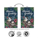 Seasonal Chickadee Couple Moire Flag House
