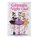 Happy Halloween Skeleton Ballerinas Moire Flag Garden