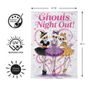 Happy Halloween Skeleton Ballerinas Moire Flag Garden