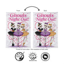 Happy Halloween Skeleton Ballerinas Moire Flag Garden